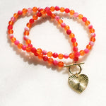 Pink & Orange Toggle Necklace