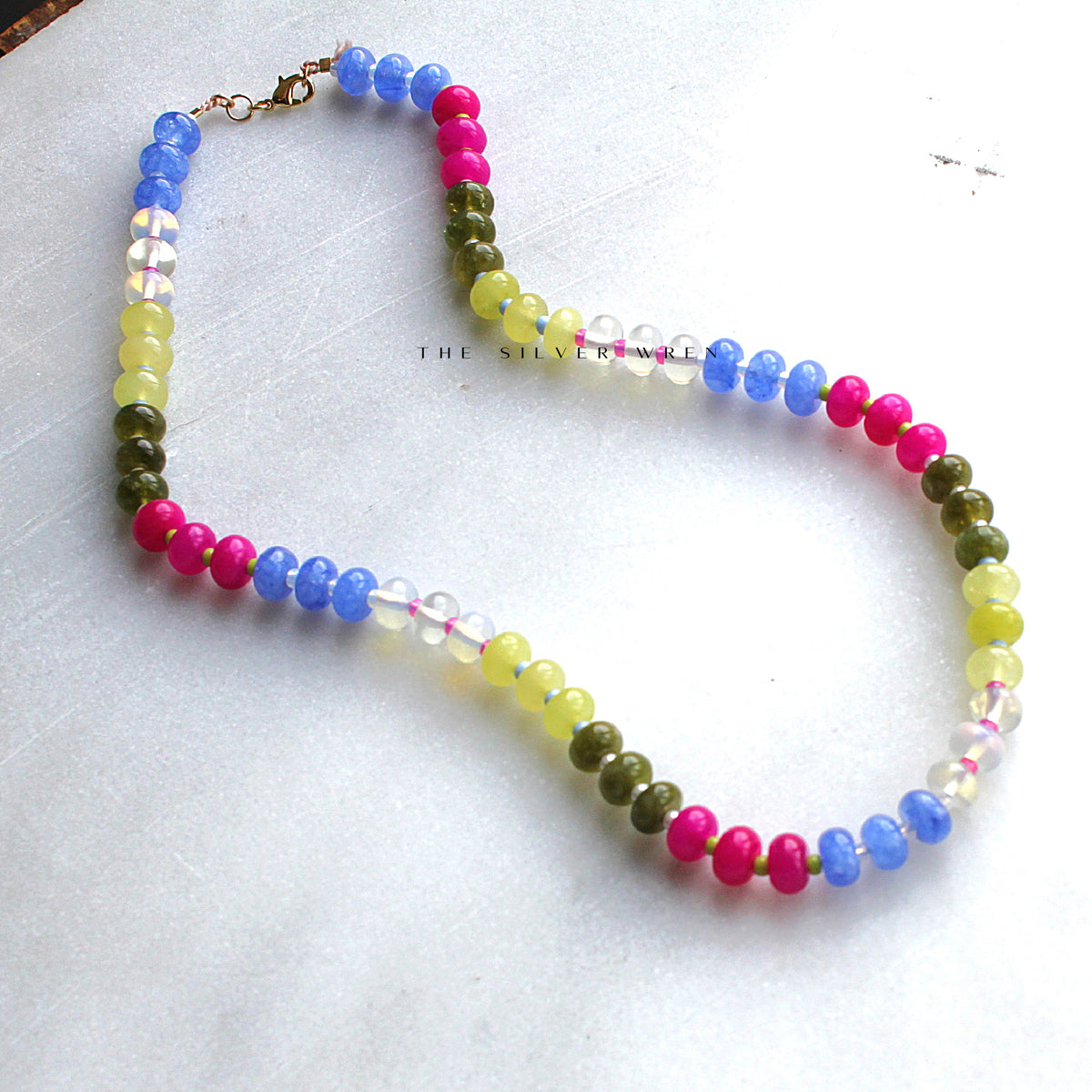 Boardwalk Stone Candy Beaded Necklace
