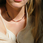 Beaded Garnet Necklace