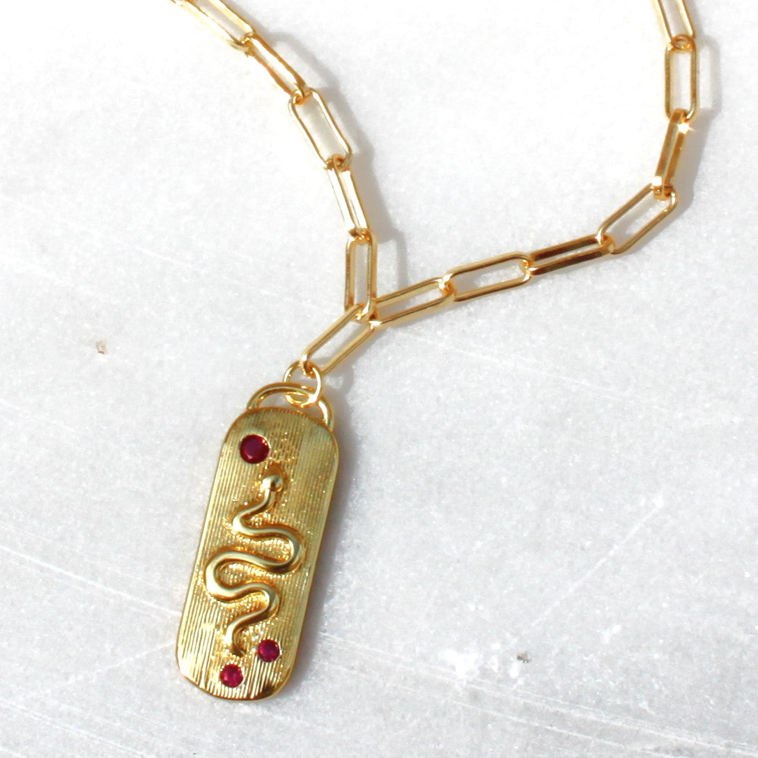 Snake Medallion Necklace