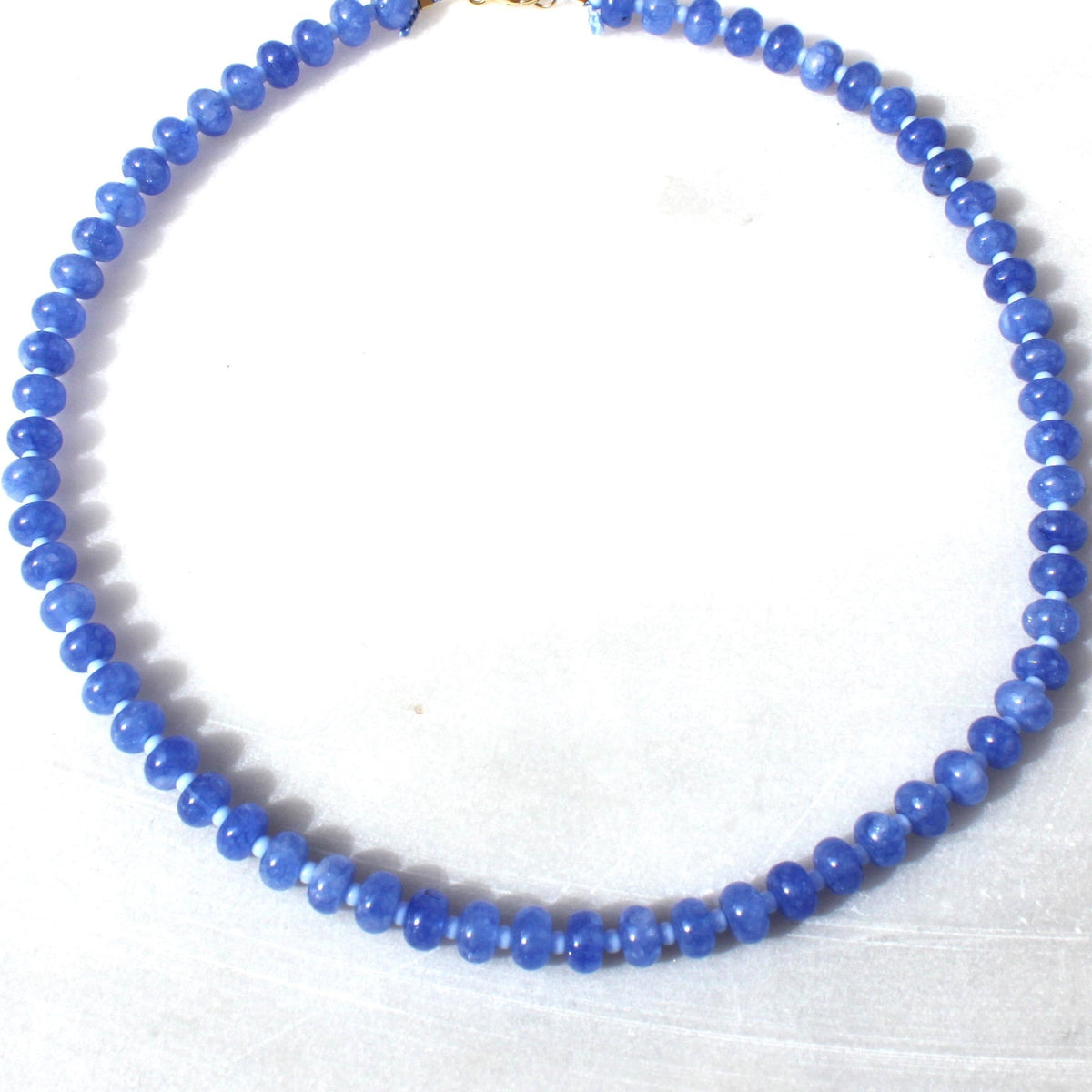 Cornflower Stone Candy Beaded Necklace