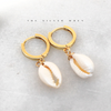 Cowrie Shell Huggie Hoops