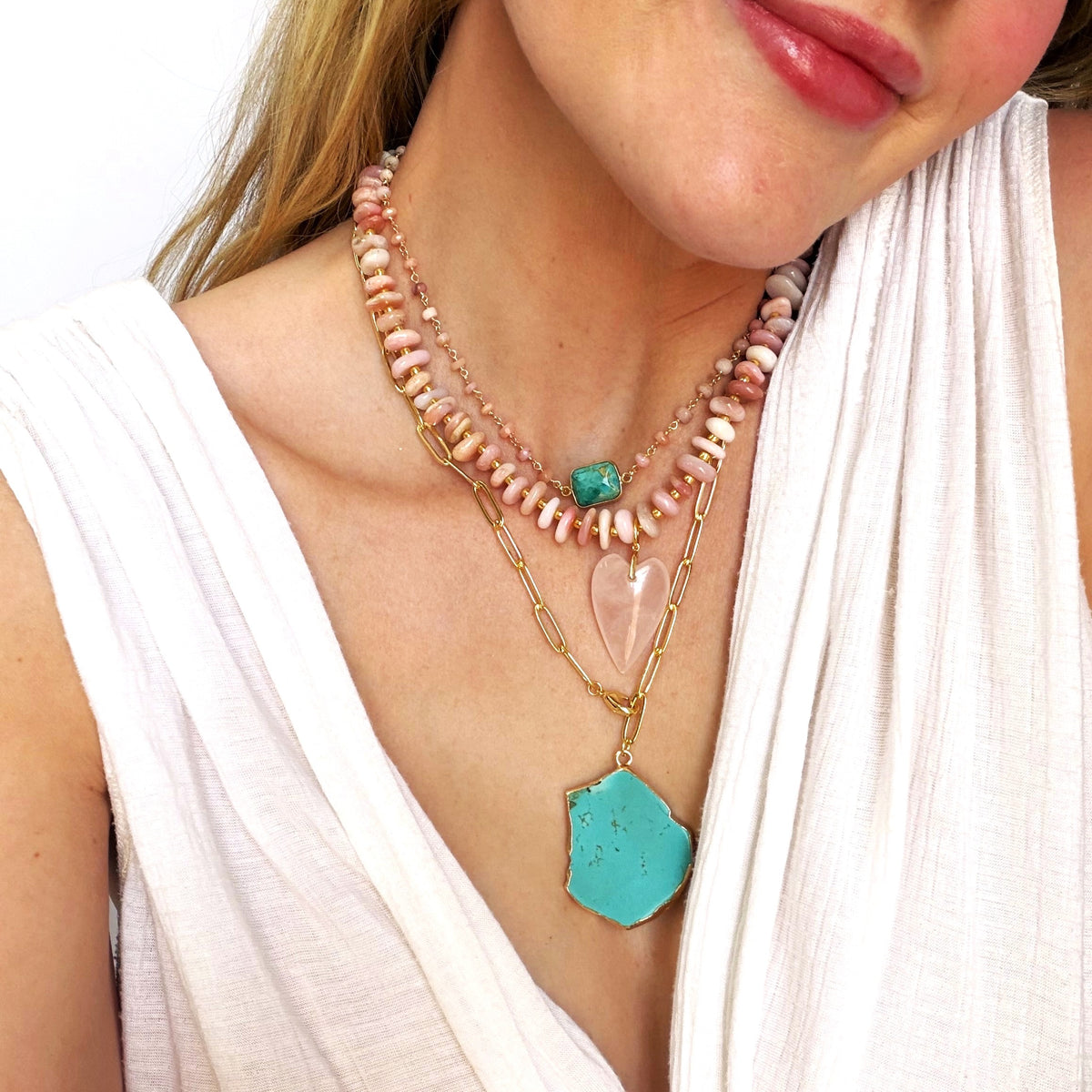 Luma Turquoise Medallion Necklace