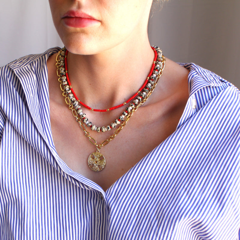 Spotted Mesa Stone Candy Necklace