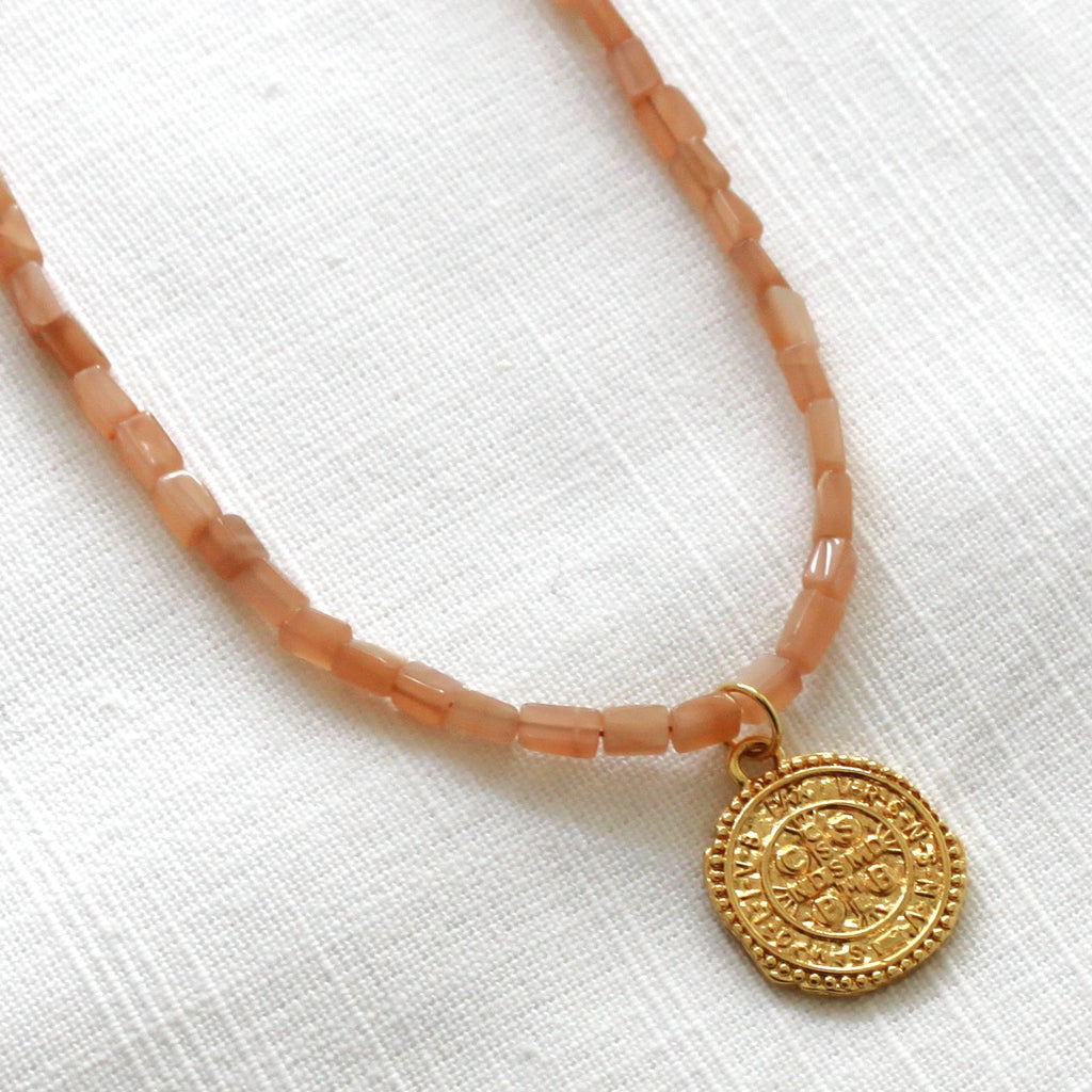 Golden Dune Beaded Necklace