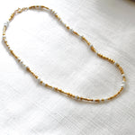 Gold & Pearl Unity Seed Bead Necklace