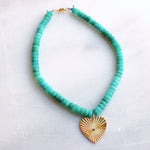 Sunrise Heart Beaded Necklace