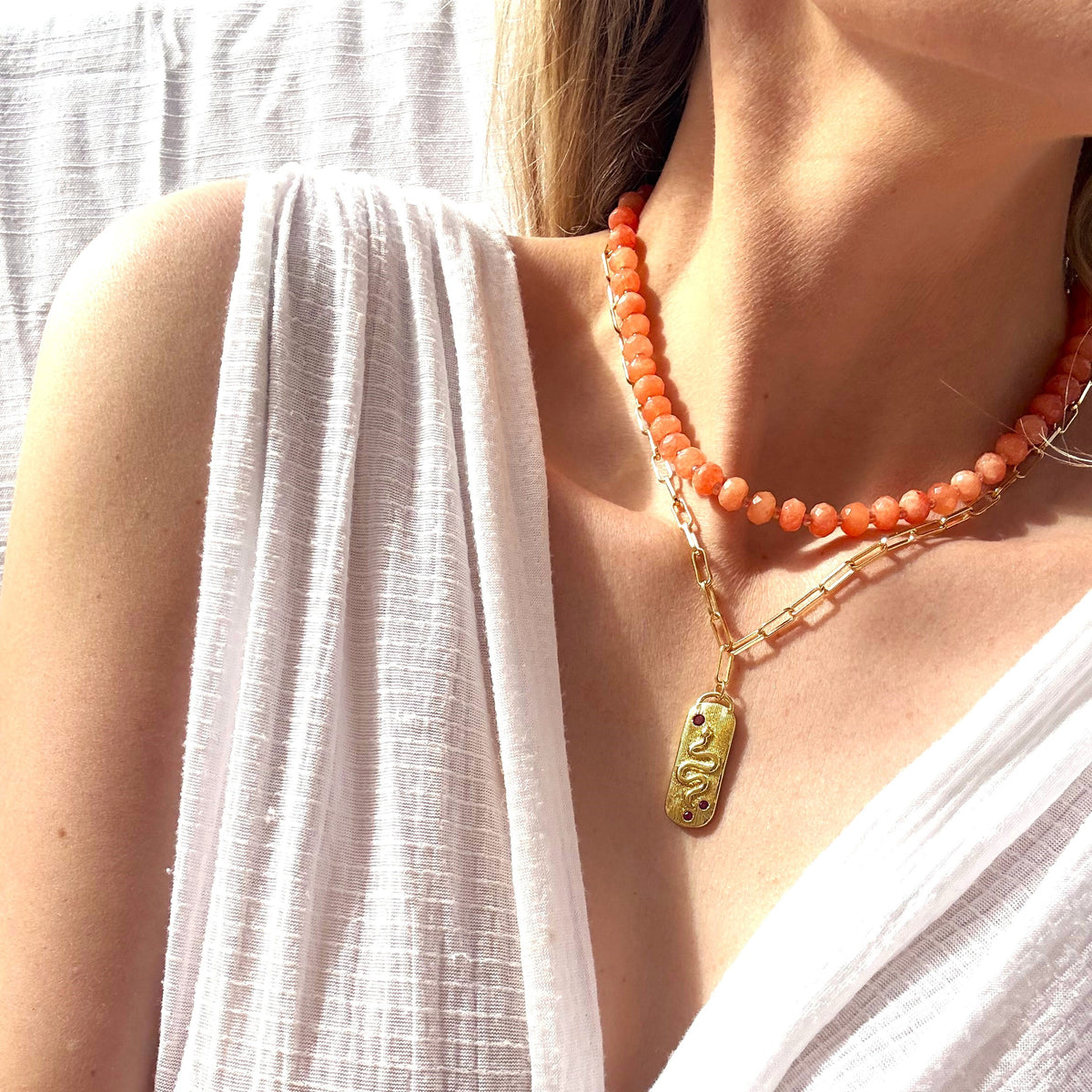 Snake Medallion Necklace