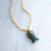 Large Gemstone Fish Pendant Necklace