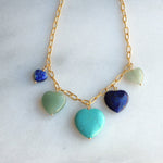 Sierra Stone Heart Multi Charm Necklace