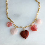 Sierra Stone Heart Multi Charm Necklace