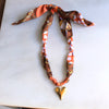 Bohemian Silk Scarf Heart Necklace