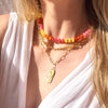 Sunset Stone Candy Beaded Necklace
