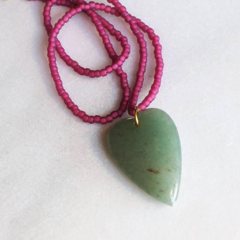 Esti 2 Stone Heart Necklace