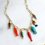 Colorful Fish Charm Necklace