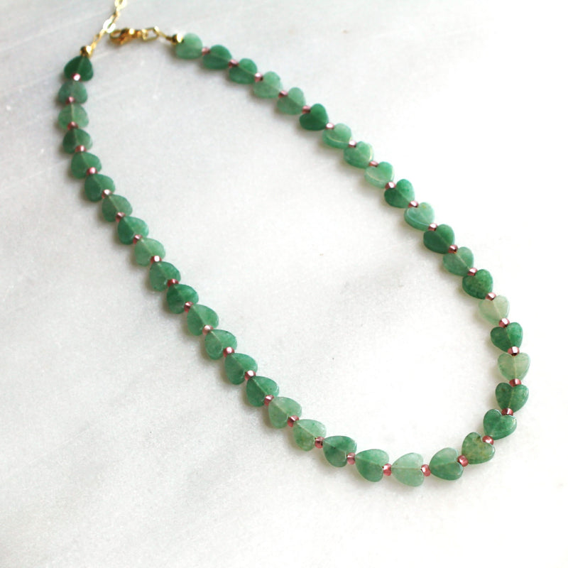 Perla Heart Beaded Necklace