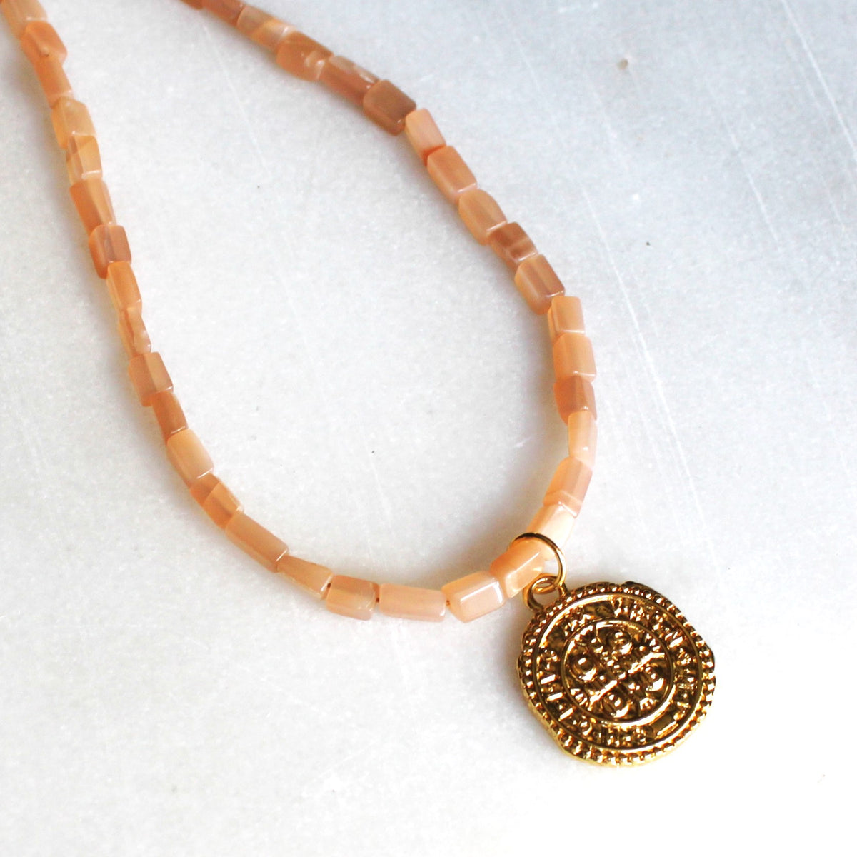 Golden Dune Beaded Necklace