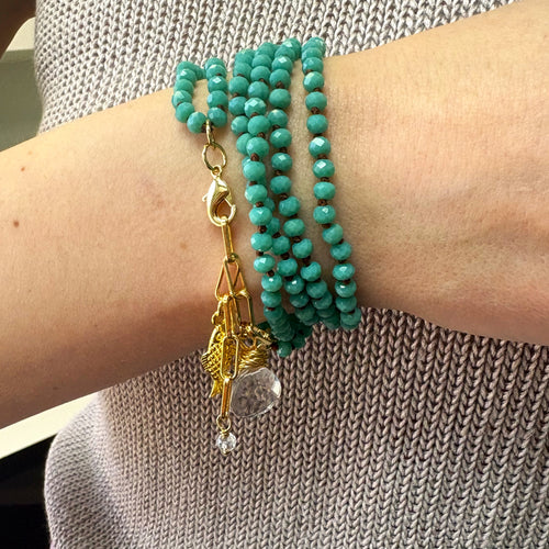 Fish Charm Wrap Bracelet - Choose your color