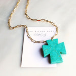 Delia Cross Medallion Necklace