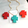 Delia Cross Medallion Necklace