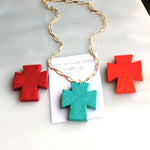 Delia Cross Medallion Necklace