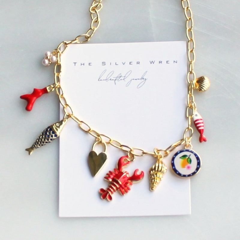 Lobster Bay Charm Necklace