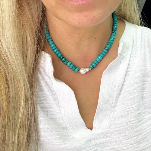 Scout Turquoise & Pearl Necklace