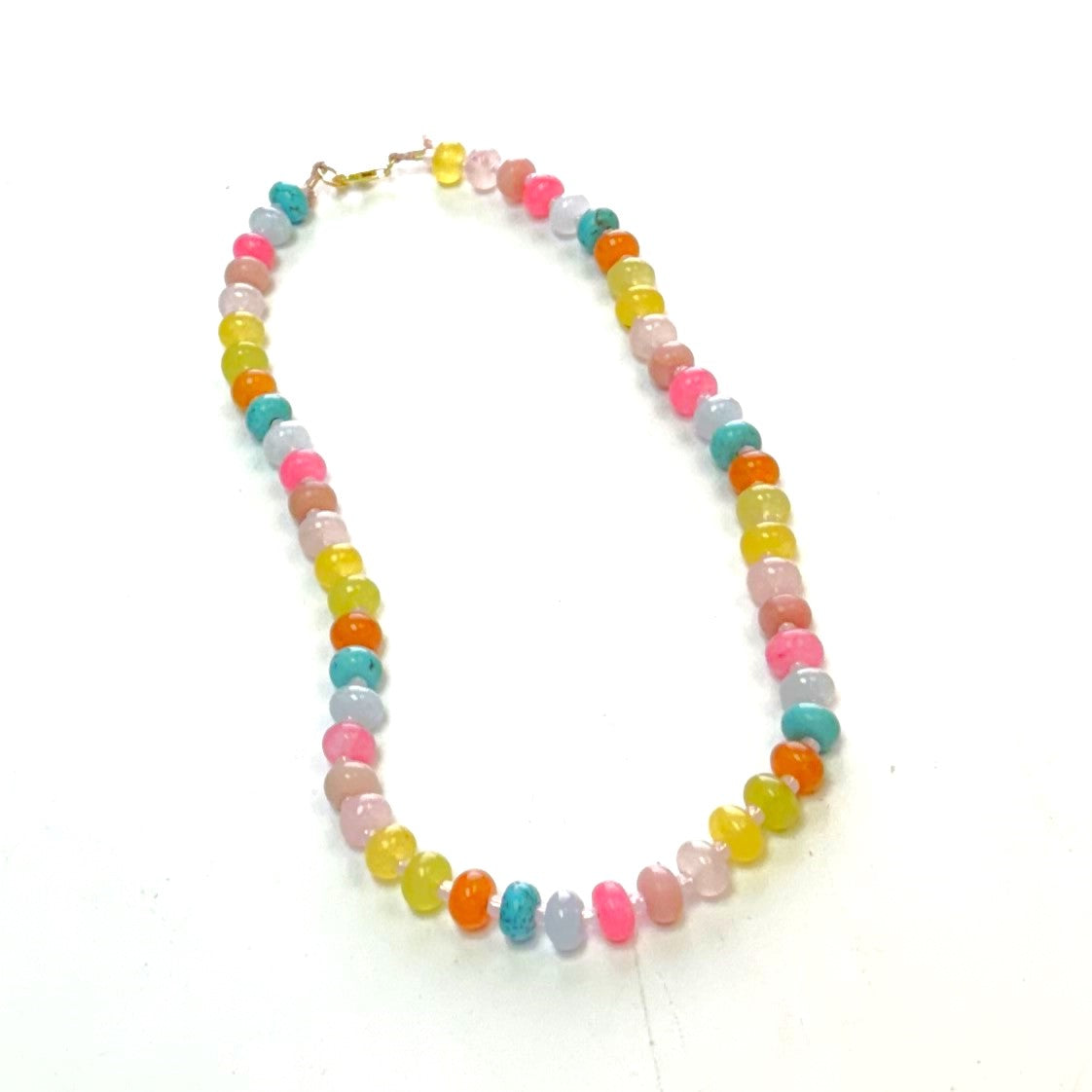 Pastel Stone Candy Beaded Necklace
