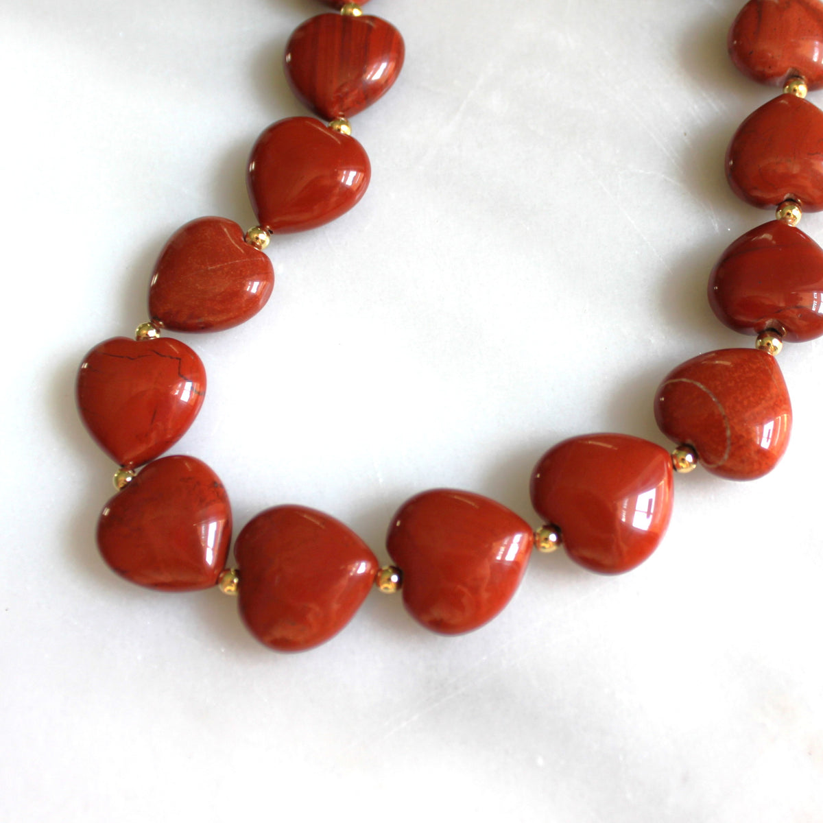 Red Jasper Wild Heart Beaded Necklace