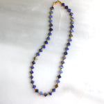 Lapis Clover Beaded Necklace