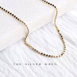 Gold Flat Dot Chain Necklace