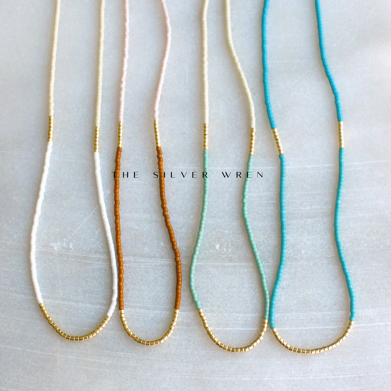 Lithe Beaded Necklace - Choose  your color