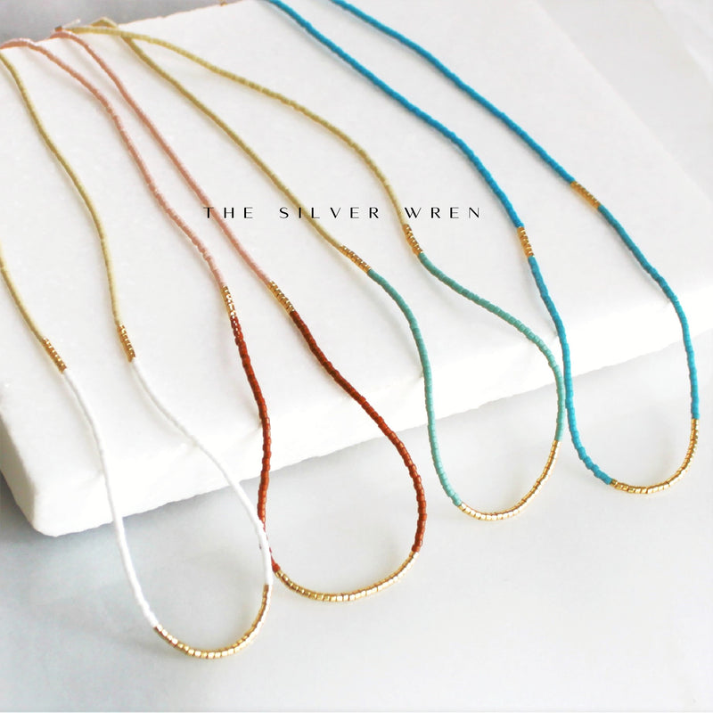 Lithe Beaded Necklace - Choose  your color