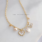 Pearl Multi Charm Necklace