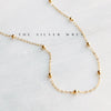 Gold Beaded Chain Necklace