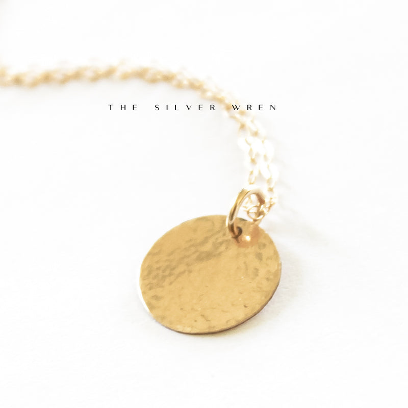 Hammered Disc Necklace