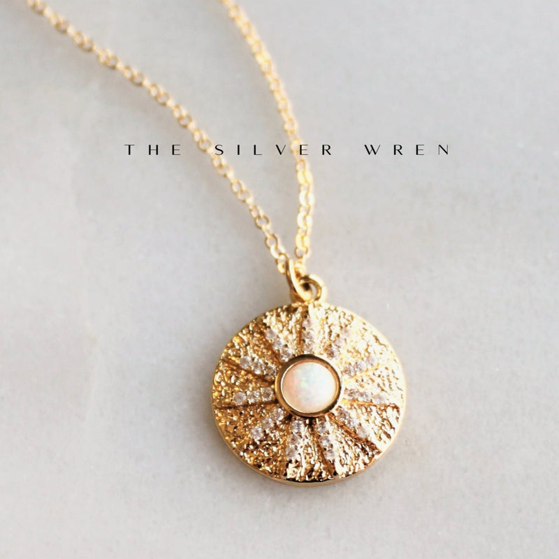 Opal Sun Necklace