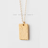 Hammered Rectangle Necklace - Choose your chain style