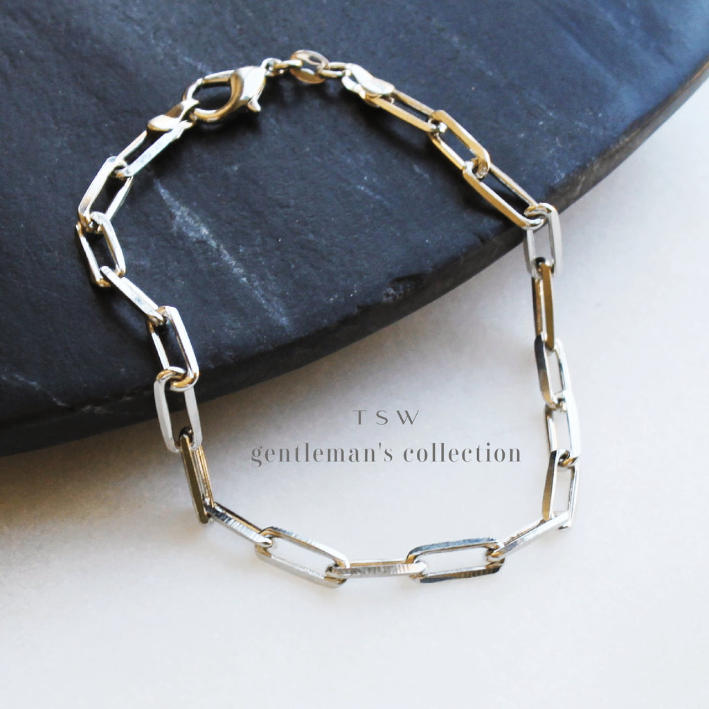 Men's 5mm Paperclip Silver Chain Bracelet – The Silver Wren