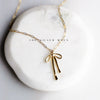 Gold Bow Pendant Necklace