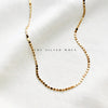 Gold Flat Dot Chain Necklace