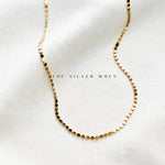 Gold Flat Dot Chain Necklace