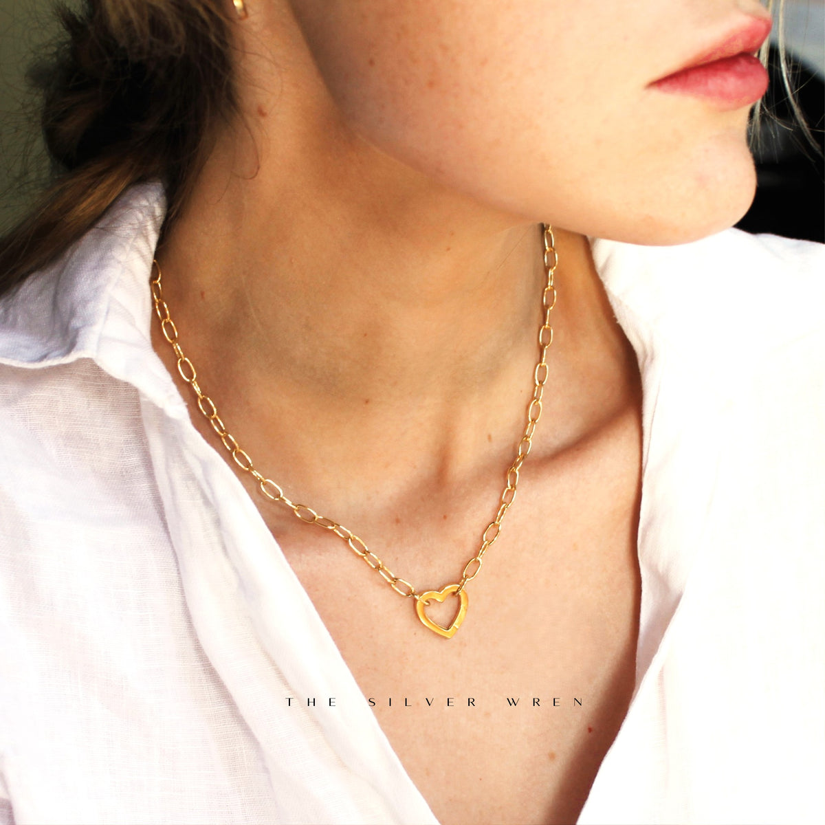 Heart Charm Holder Necklace