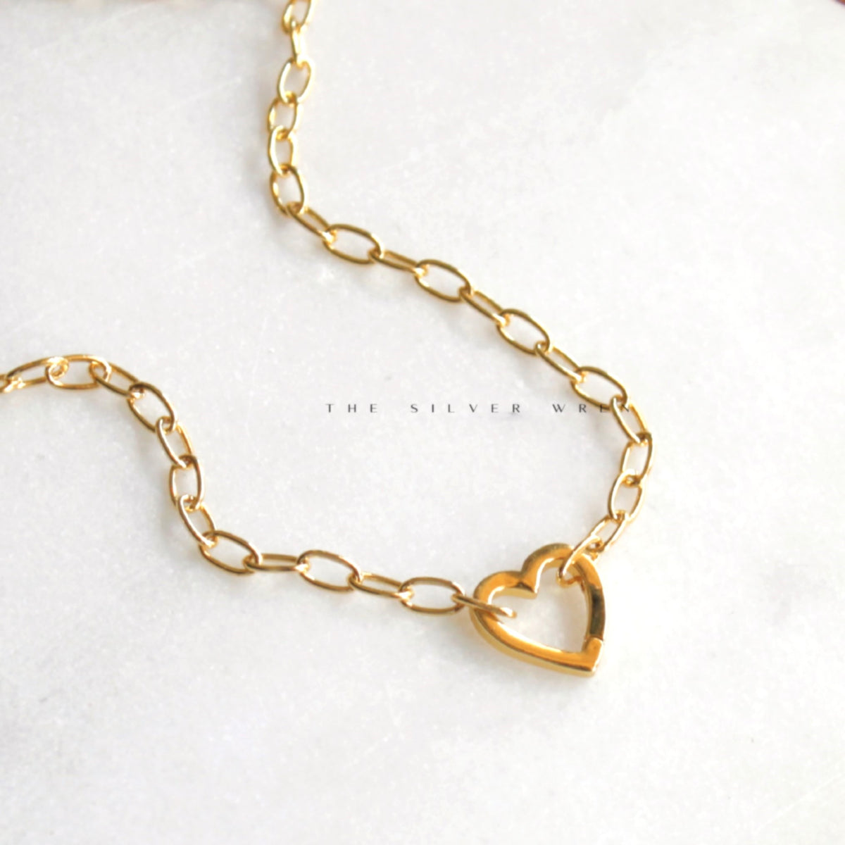 Heart Charm Holder Necklace