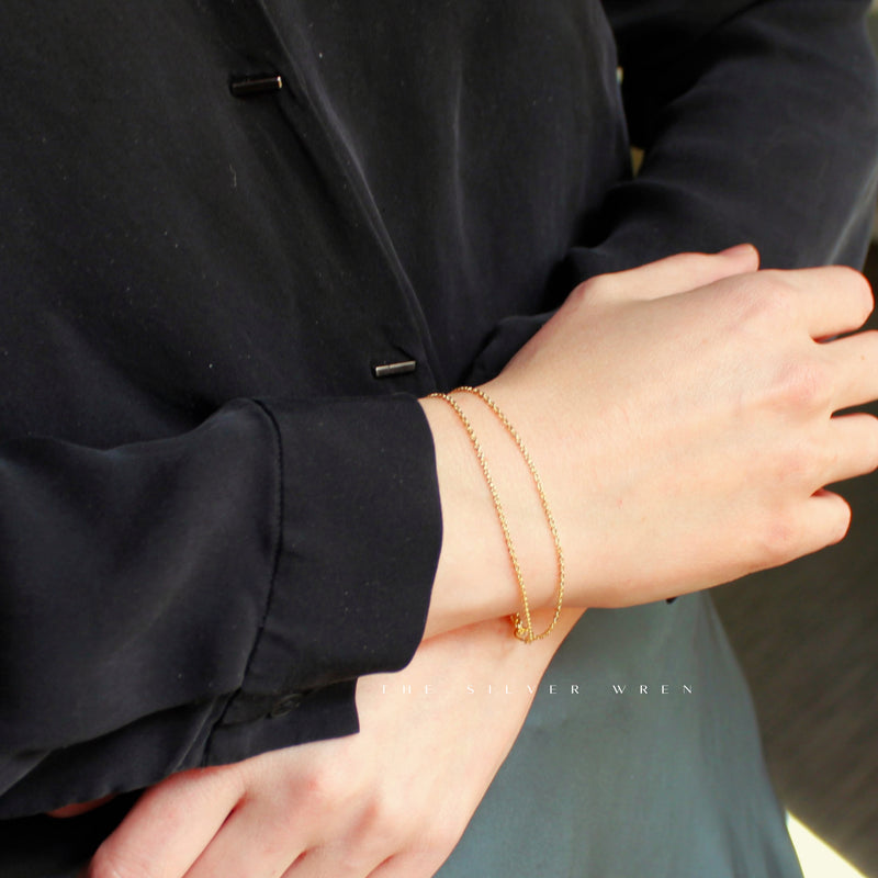 Dainty Gold Double Chain Bracelet