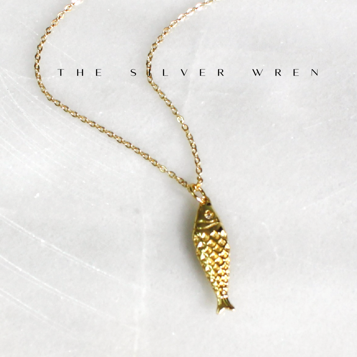 Gold Fish Pendant Necklace