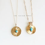 Turquoise and Gold Coin Necklaces