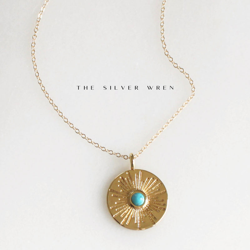 Turquoise and Gold Coin Necklaces