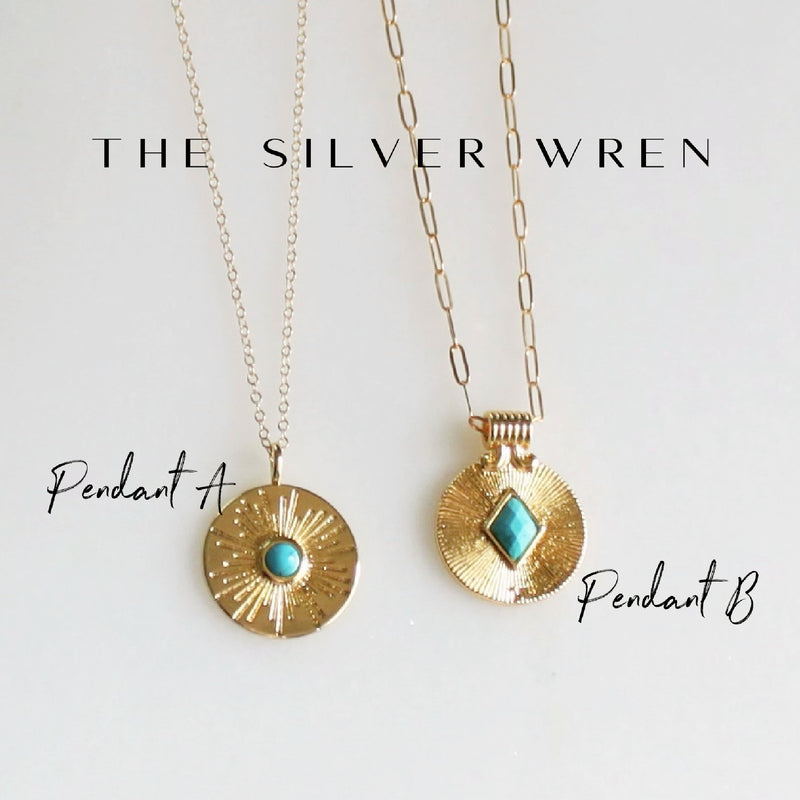 Turquoise and Gold Coin Necklaces