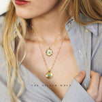 Turquoise and Gold Coin Necklaces